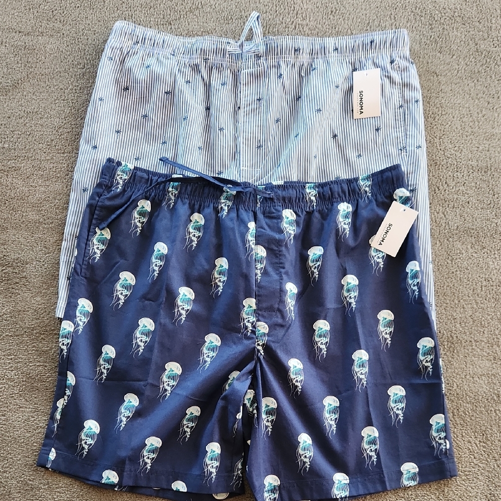 Sonoma Men's Striped and Jellyfish Pattern Shorts